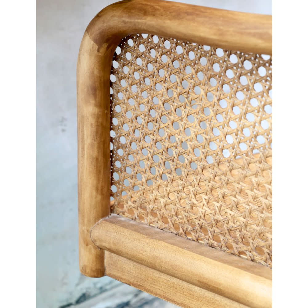 Chaise de bureau CHEMIN DE CAMPAGNE en rotin et bois de bouleau marron — vue 6