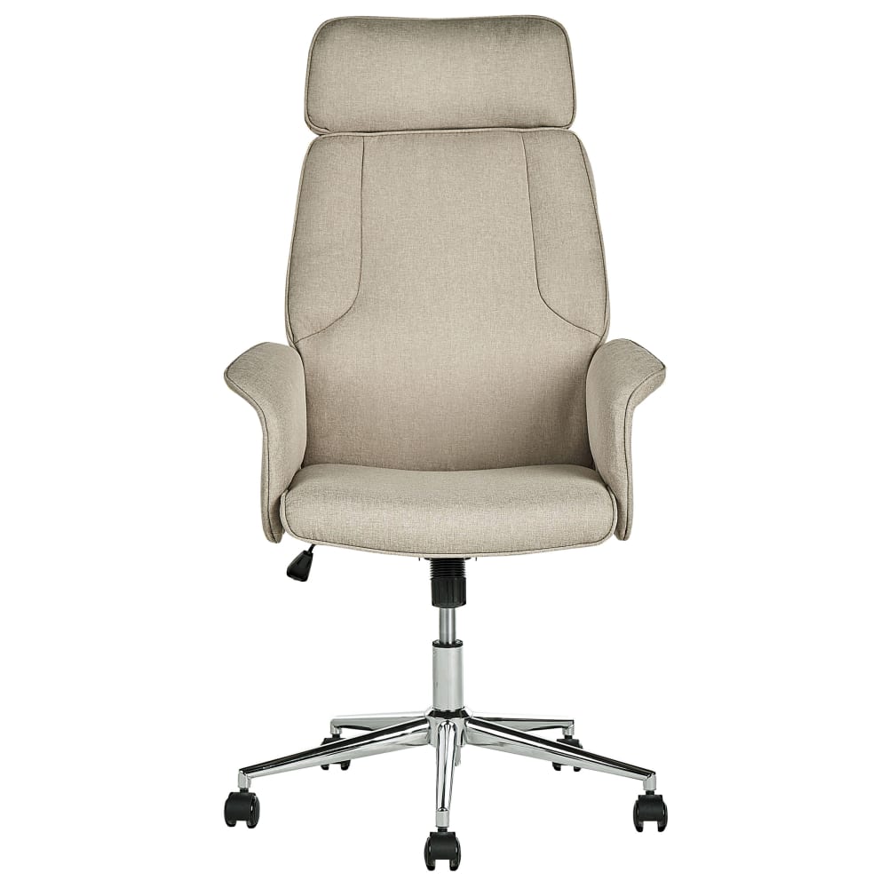 Chaise de bureau Beliani rembourrée avec repose-tête et accoudoirs évasés — vue 3