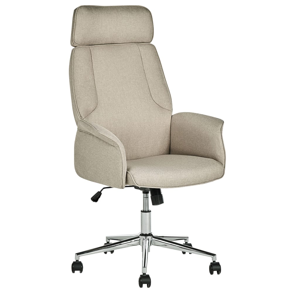 Chaise de bureau Beliani rembourrée avec repose-tête et accoudoirs évasés — vue 4