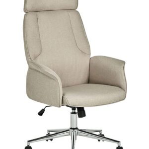 Chaise de bureau Beliani rembourrée avec repose-tête et accoudoirs évasés