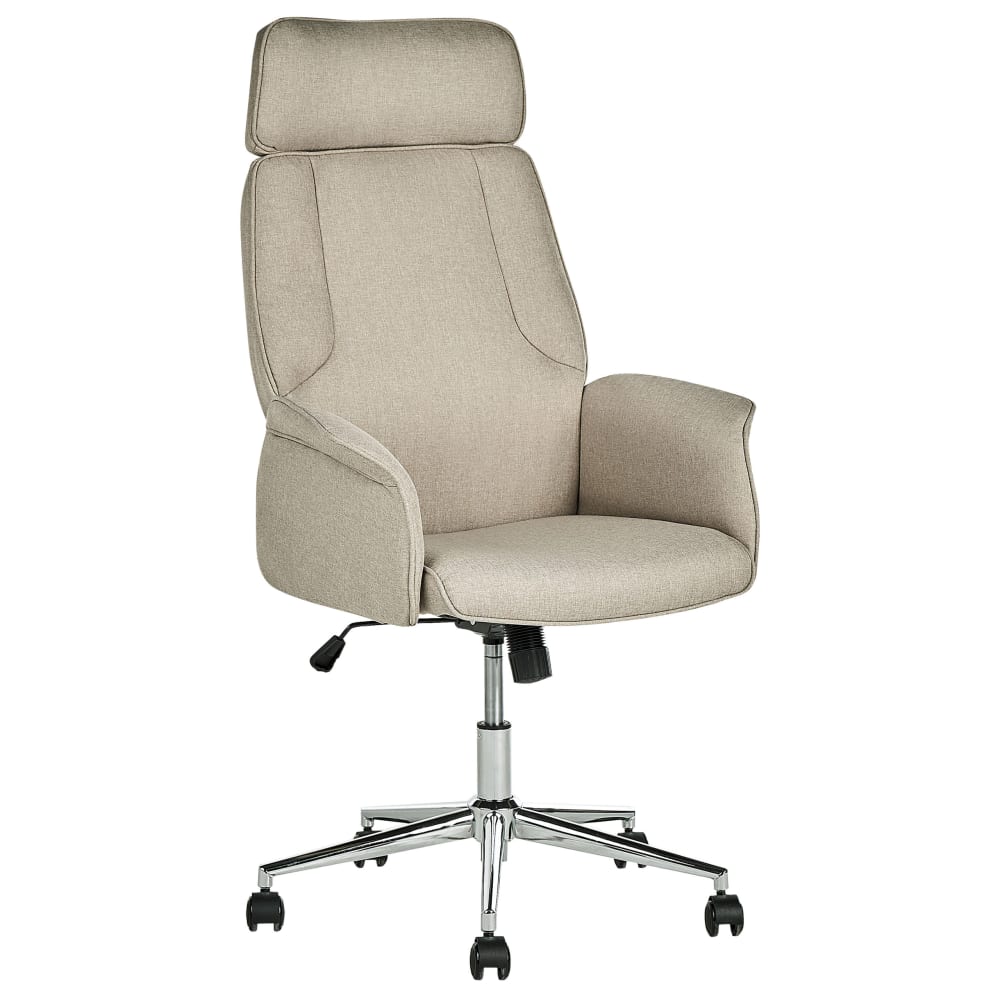 Chaise de bureau Beliani rembourrée avec repose-tête et accoudoirs évasés — vue 5
