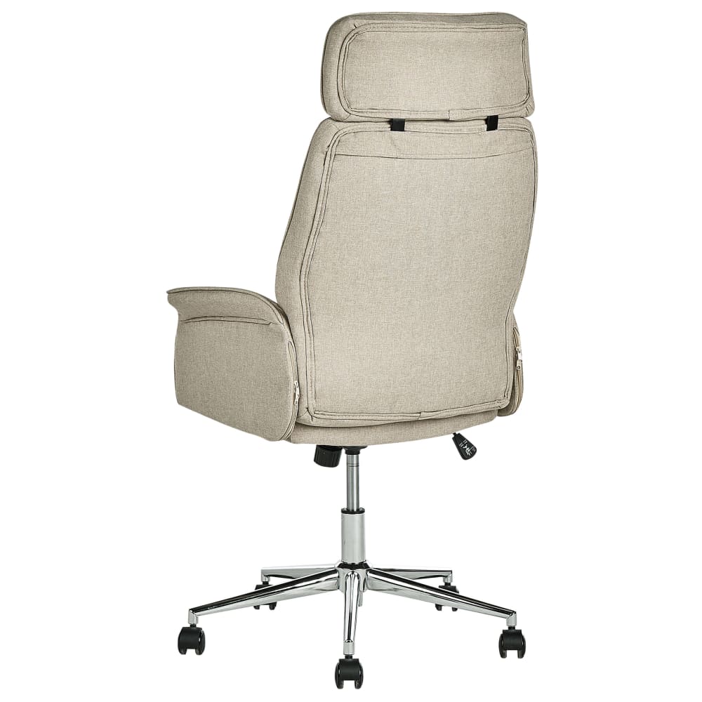 Chaise de bureau Beliani rembourrée avec repose-tête et accoudoirs évasés — vue 6