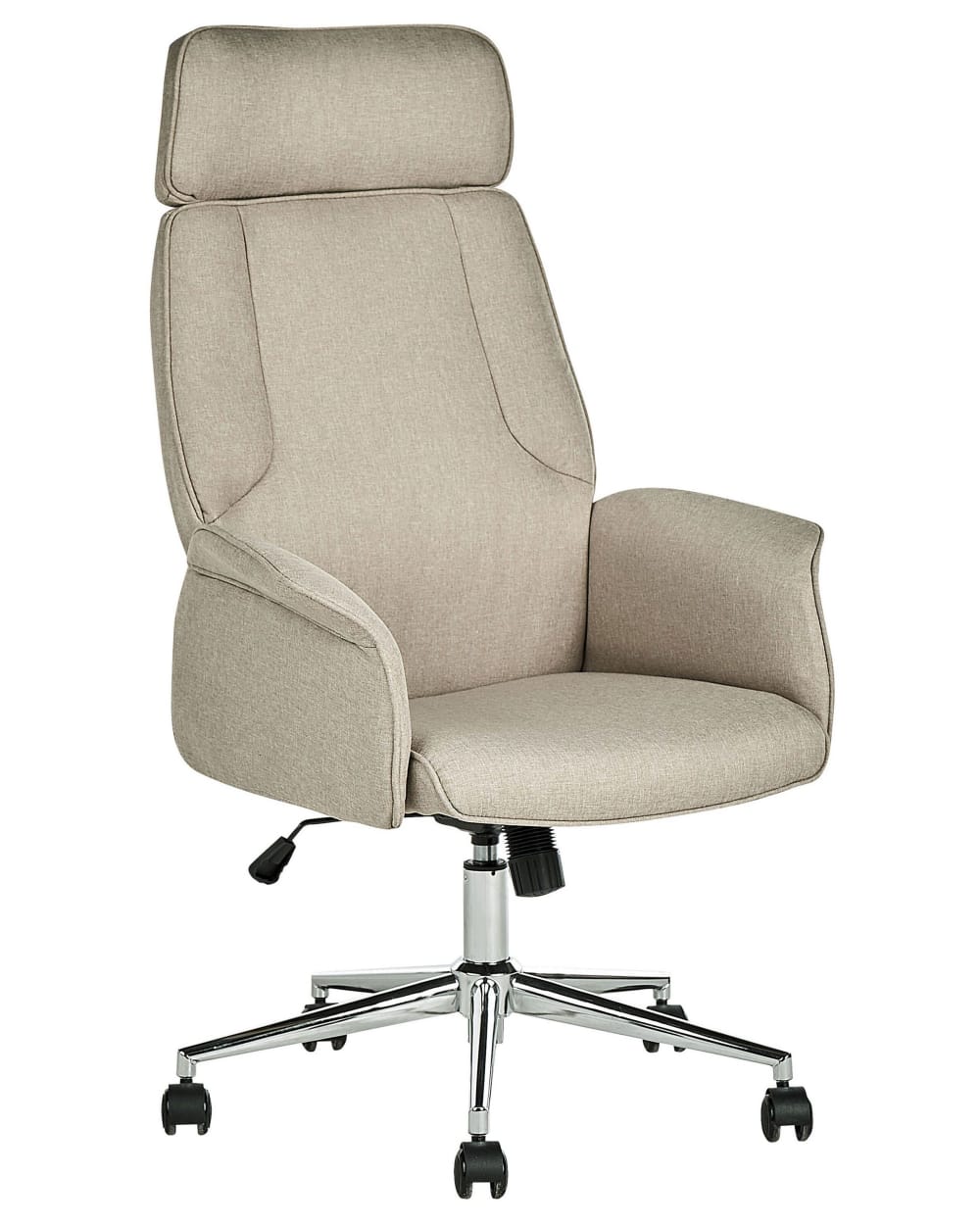 Chaise de bureau Beliani rembourrée avec repose-tête et accoudoirs évasés