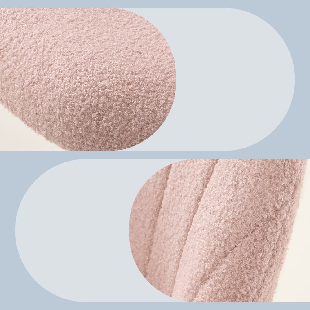 Chaise de bureau SONGMICS rose en tissu peluche avec assise rembourrée — vue 7