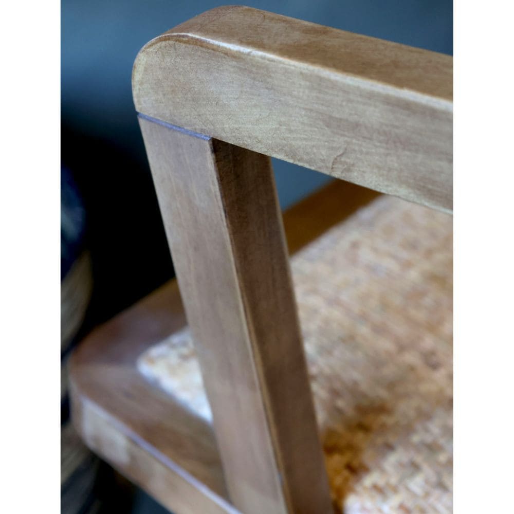 Chaise de bureau CHEMIN DE CAMPAGNE en bouleau et rotin avec roulettes — vue 5