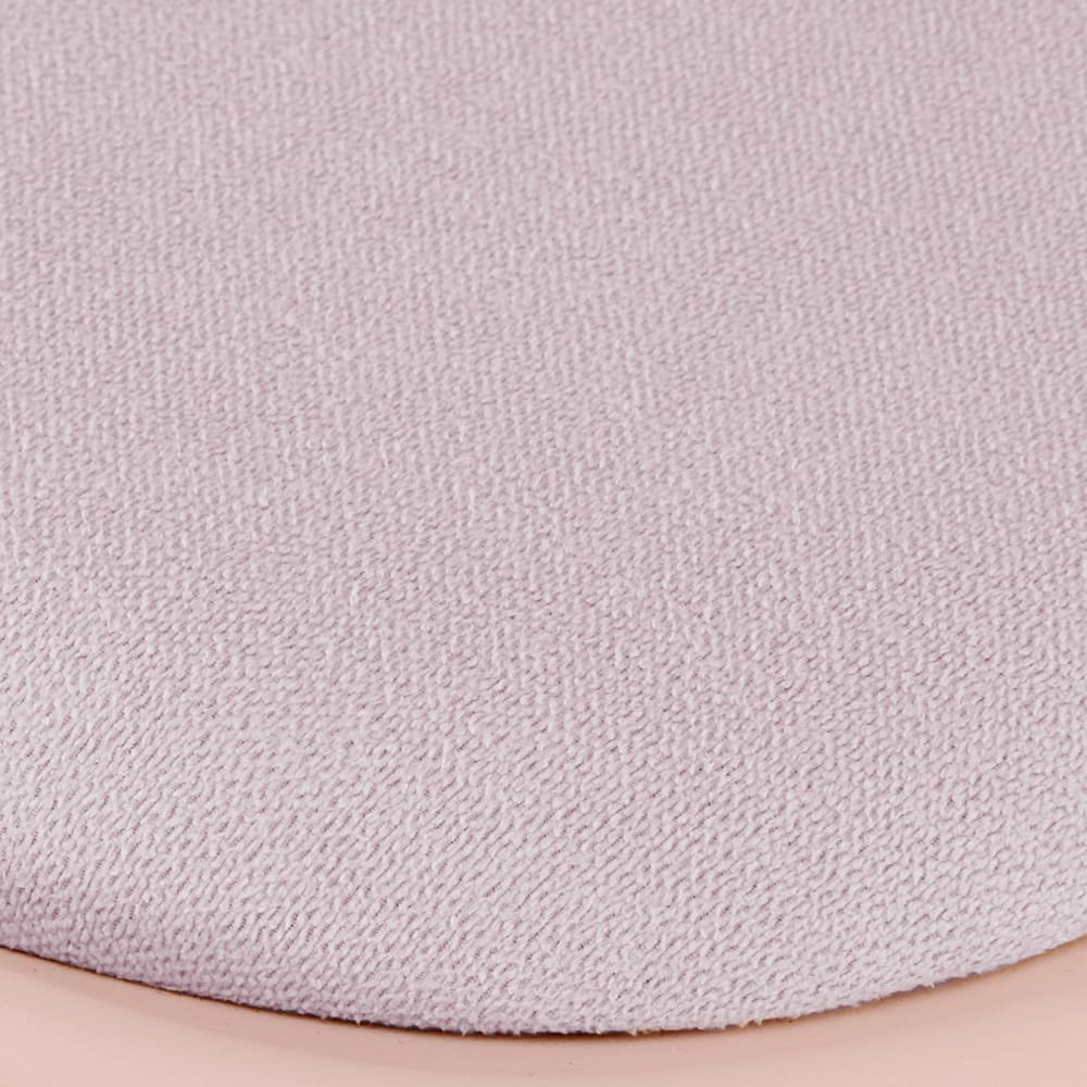 Chaise de bureau Manel rose pâle avec piètement chromé et roulettes — vue 6