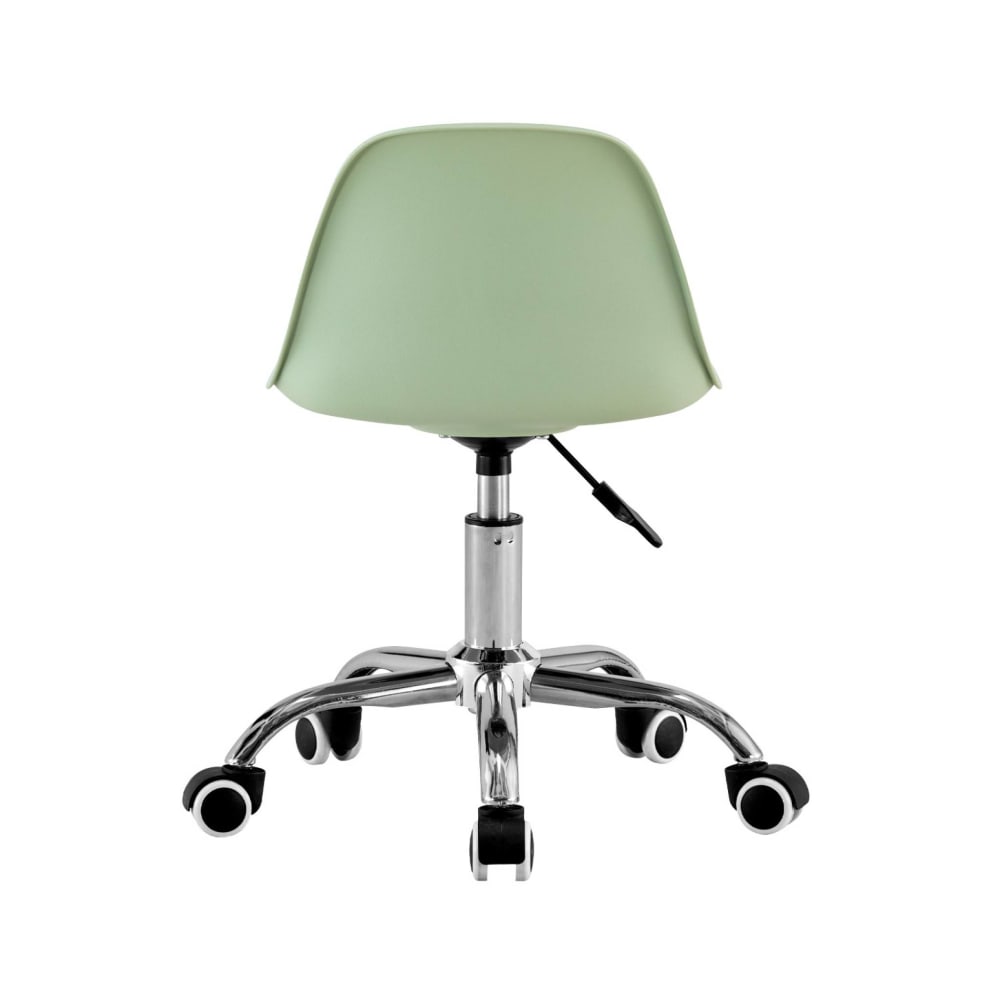 Chaise de bureau enfant sweeek Manel vert clair avec piètement chromé — vue 4