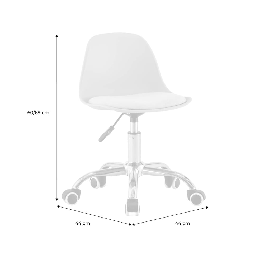 Chaise de bureau enfant sweeek Manel vert clair avec piètement chromé — vue 5