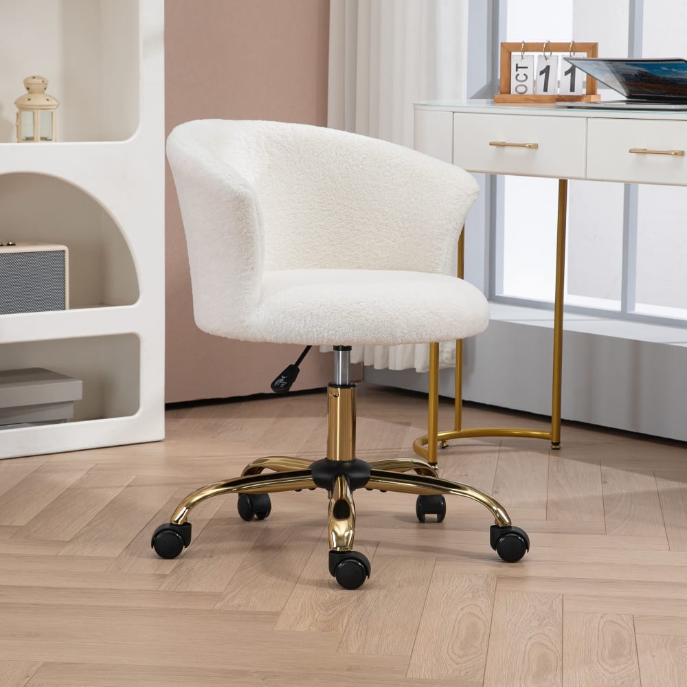 Chaise de bureau Vinsetto pivotante avec assise Teddy et structure en acier — vue 2