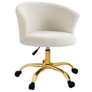 Chaise de bureau Vinsetto pivotante avec assise Teddy et structure en acier