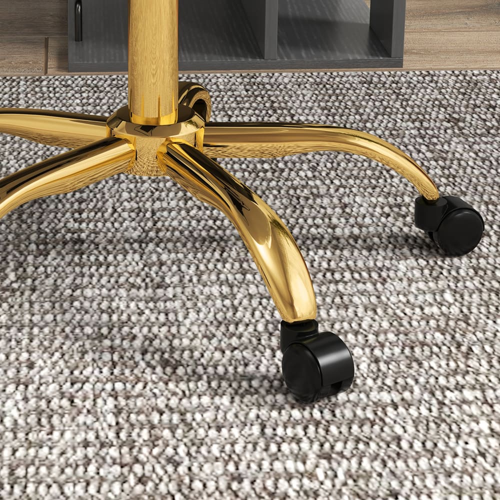 Chaise de bureau Vinsetto pivotante avec assise Teddy et structure en acier — vue 6