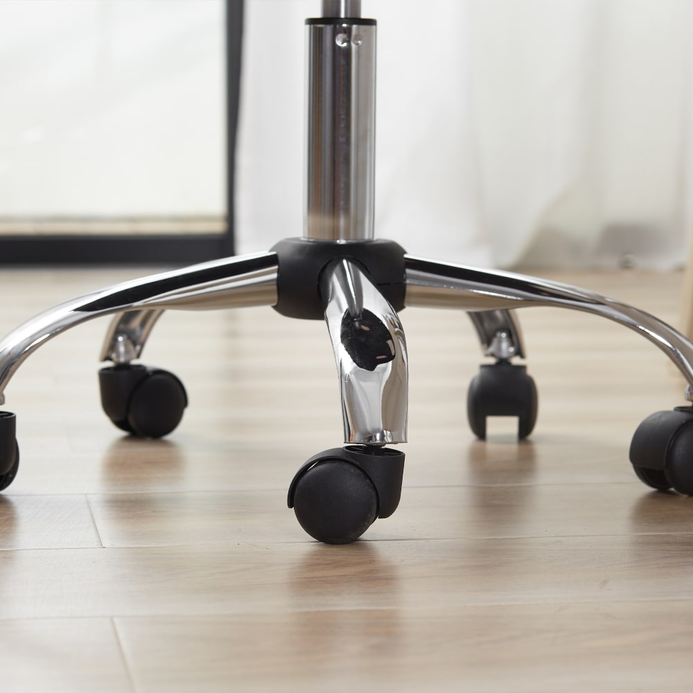 Chaise de bureau Vinsetto noire avec maille, assise réglable et piètement chromé — vue 9