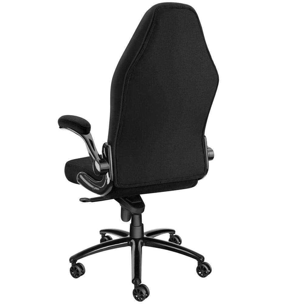 Chaise de bureau Tectake Springsteen en tissu noir avec accoudoirs rabattables — vue 5