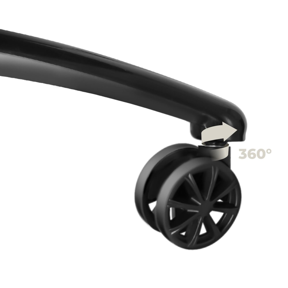 Chaise de bureau Tectake Springsteen en tissu noir avec accoudoirs rabattables — vue 9