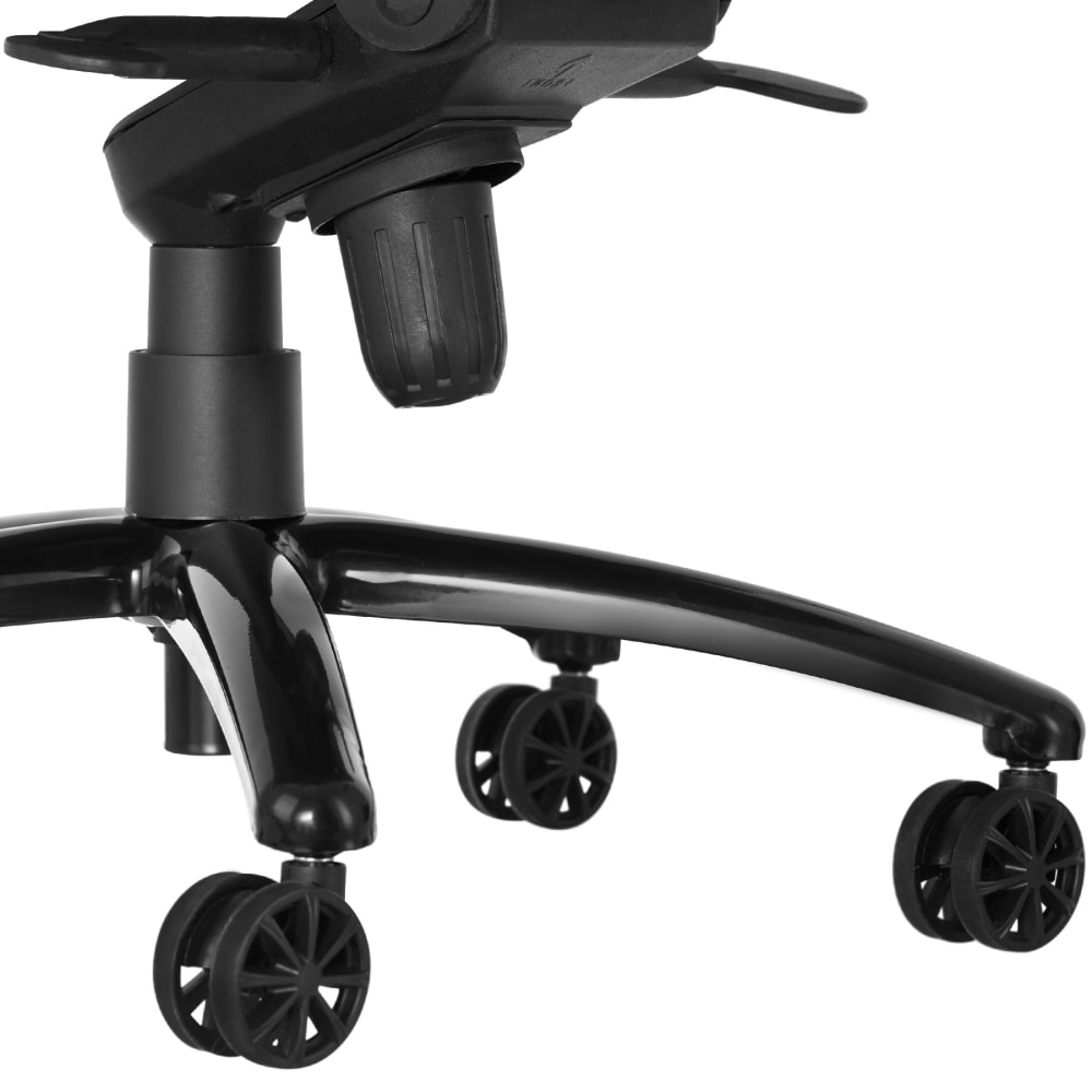 Chaise de bureau Tectake Springsteen en tissu noir avec accoudoirs rabattables — vue 10