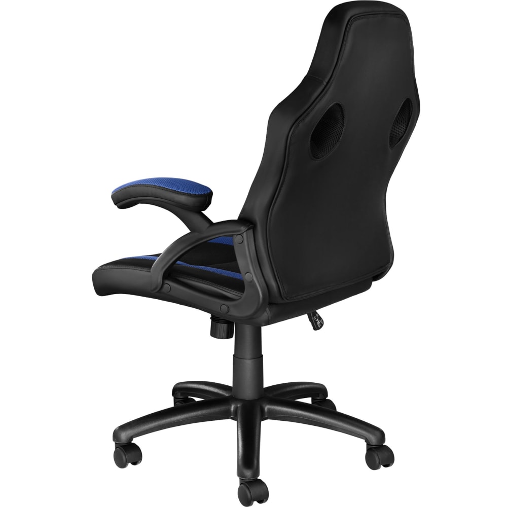 Chaise gaming Tectake noire et bleue avec dossier haut et accoudoirs — vue 5