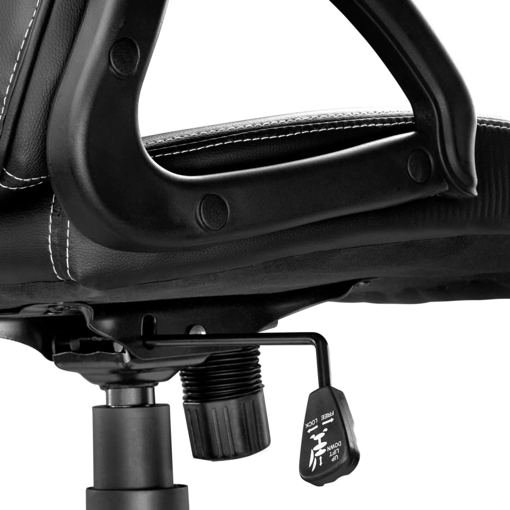 Chaise gaming Tectake Tyson noire et rouge avec dossier en mesh et roulettes — vue 6