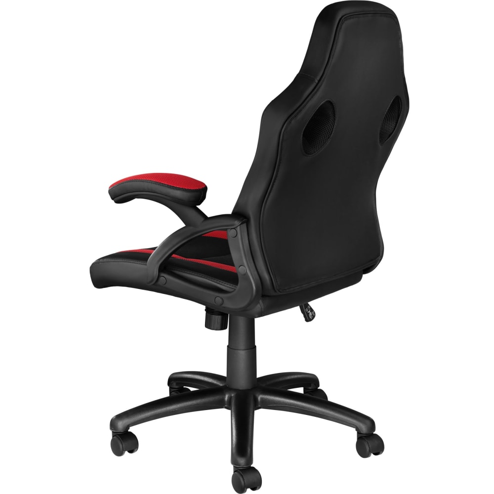 Chaise gaming Tectake noire et rouge avec dossier haut et assise rembourrée — vue 5