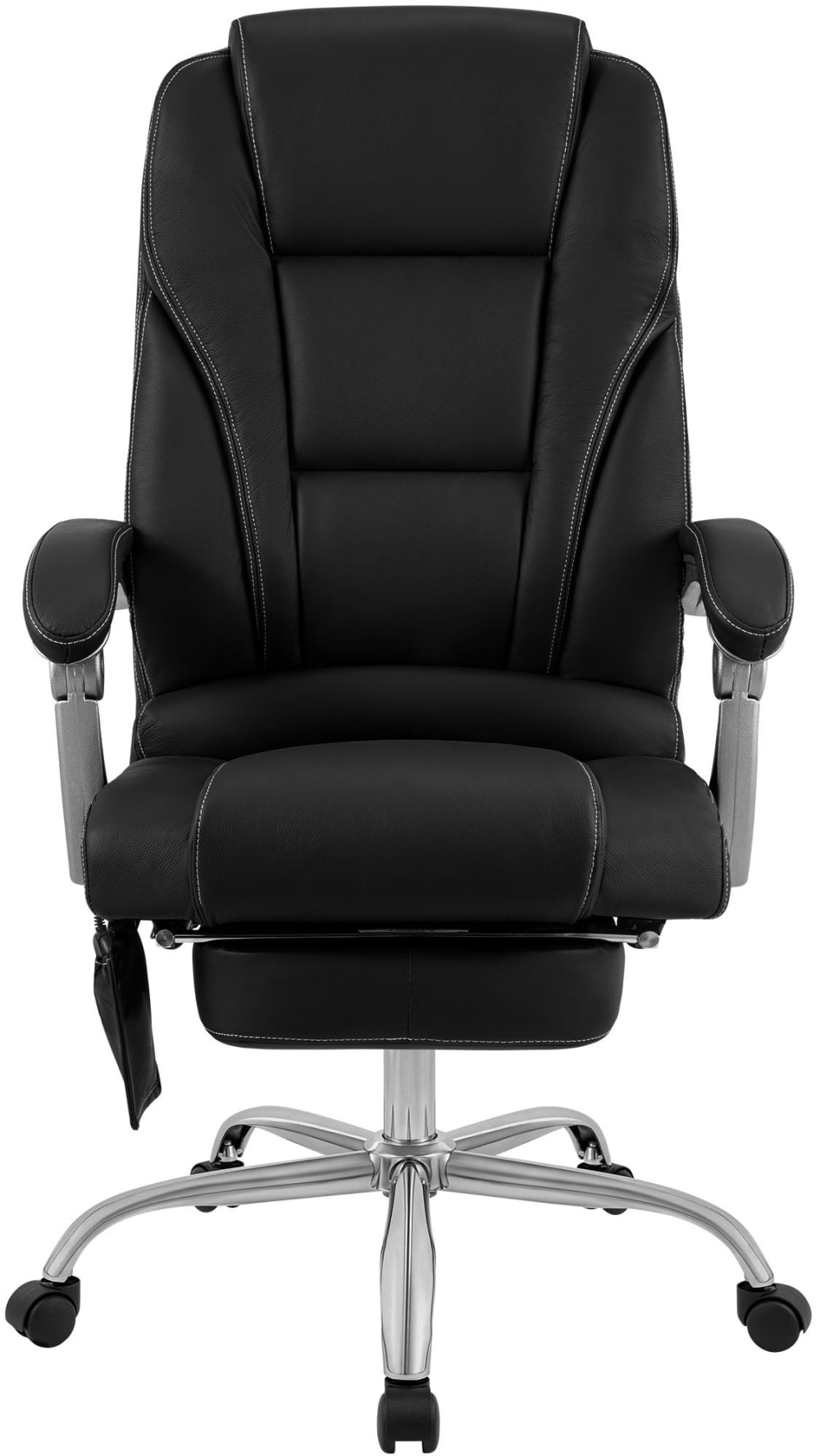 Chaise de bureau CLP Pacific noire avec repose-pieds et fonction massage — vue 3