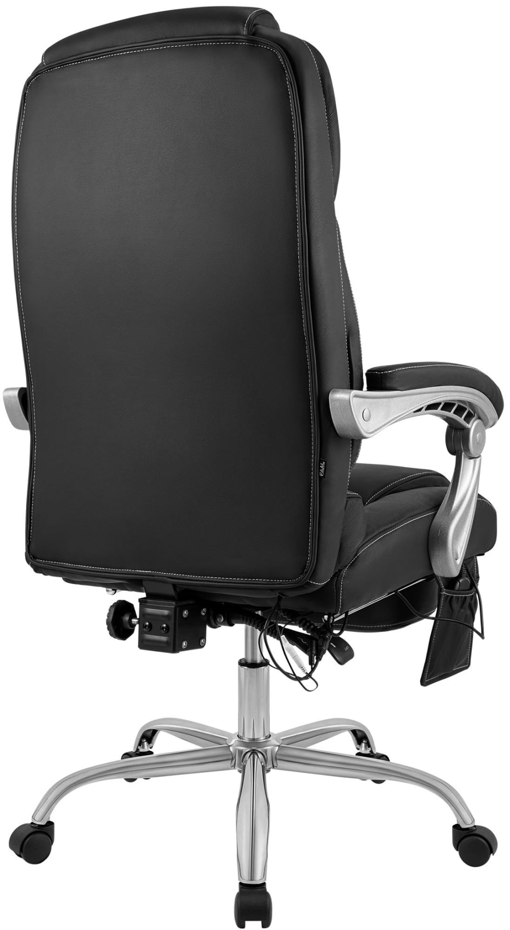 Chaise de bureau CLP Pacific noire avec repose-pieds et fonction massage — vue 5
