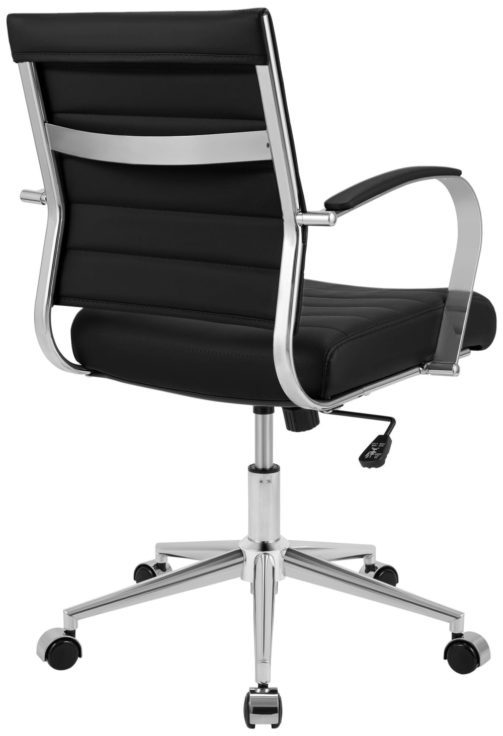 Chaise de bureau CLP Oakland noire avec piètement métallique et roulettes — vue 5