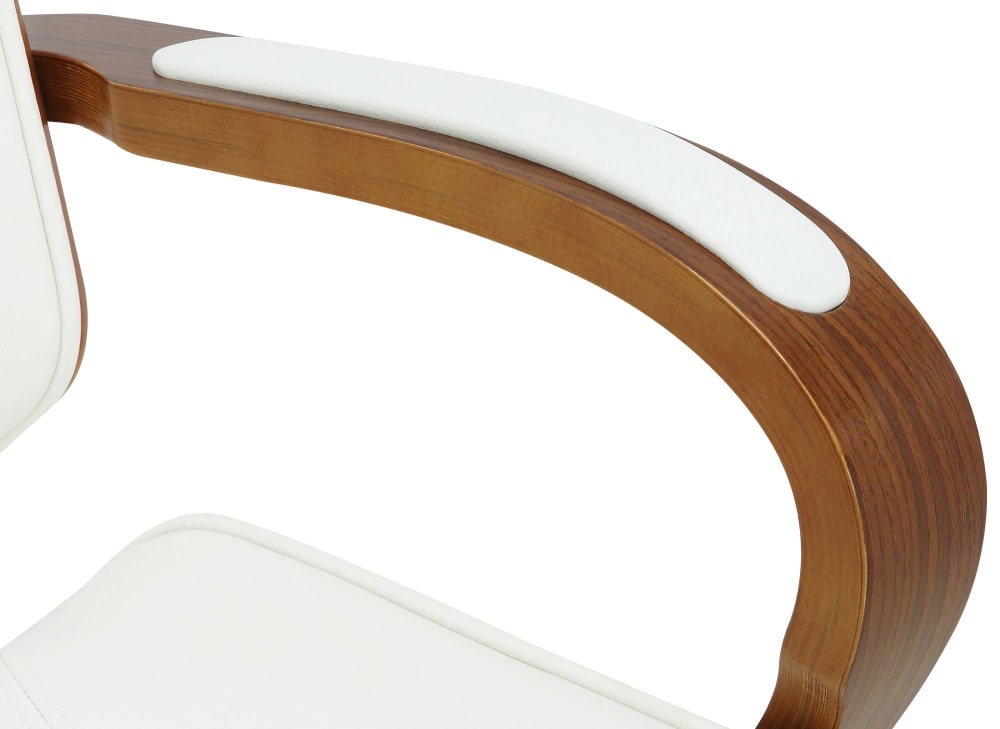 Chaise de bureau Dayton CLP pivotante, similicuir, dossier haut et base chromée — vue 3