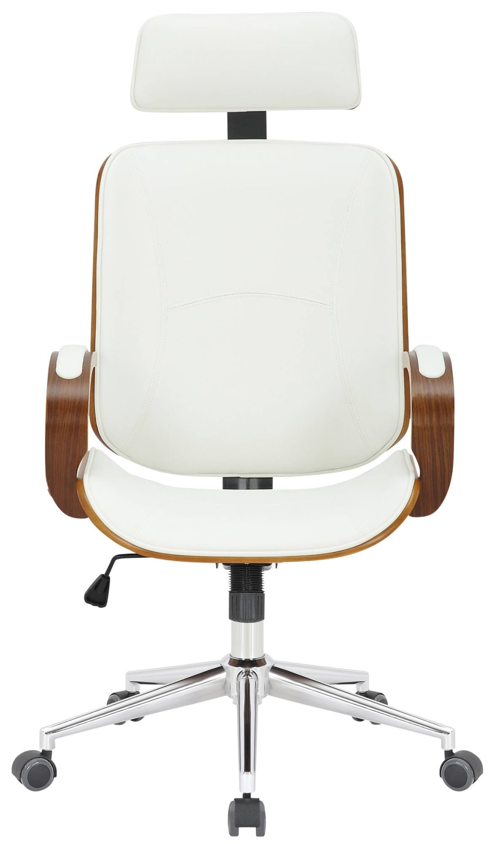 Chaise de bureau Dayton CLP pivotante, similicuir, dossier haut et base chromée — vue 5