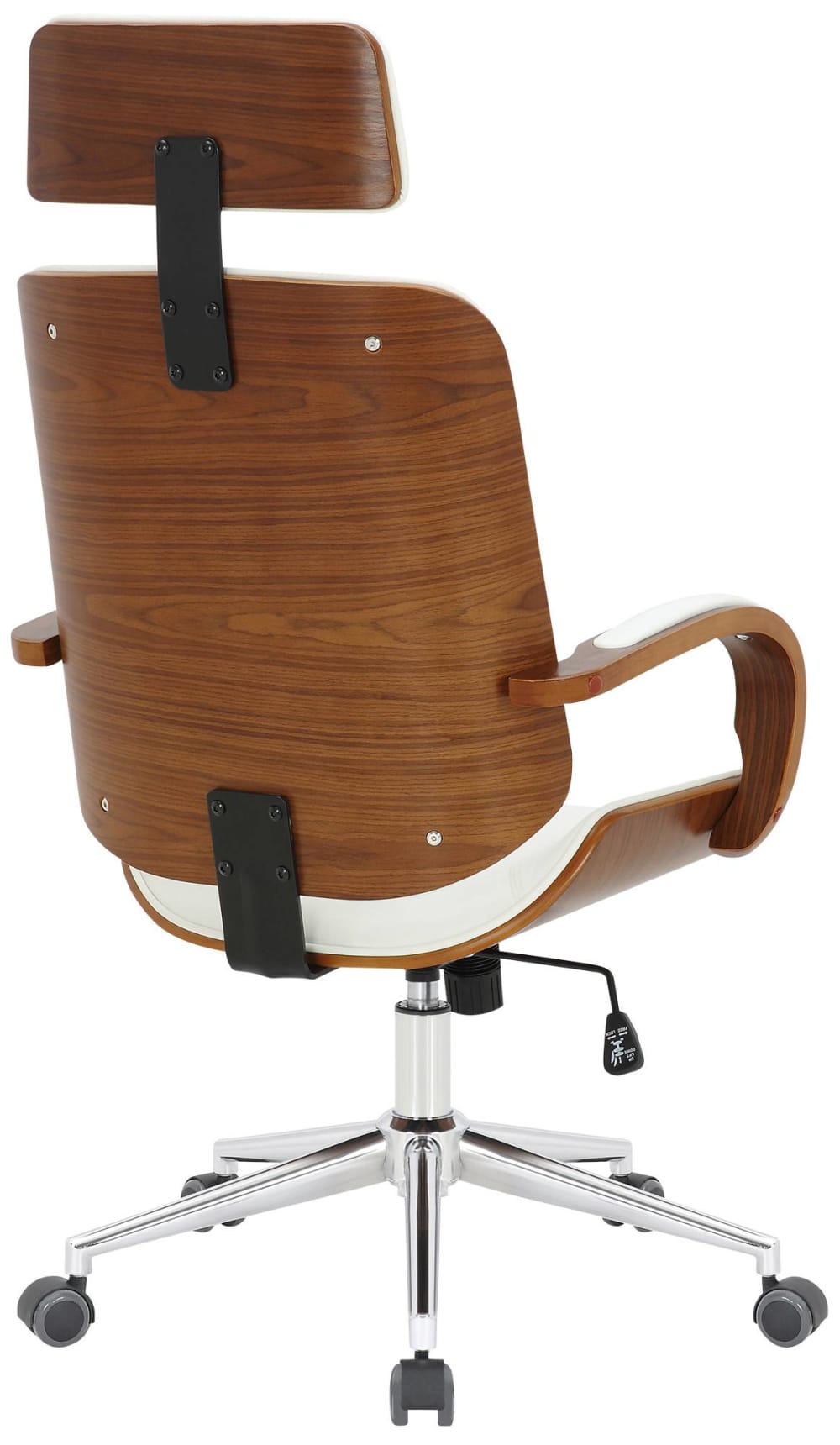 Chaise de bureau Dayton CLP pivotante, similicuir, dossier haut et base chromée — vue 6
