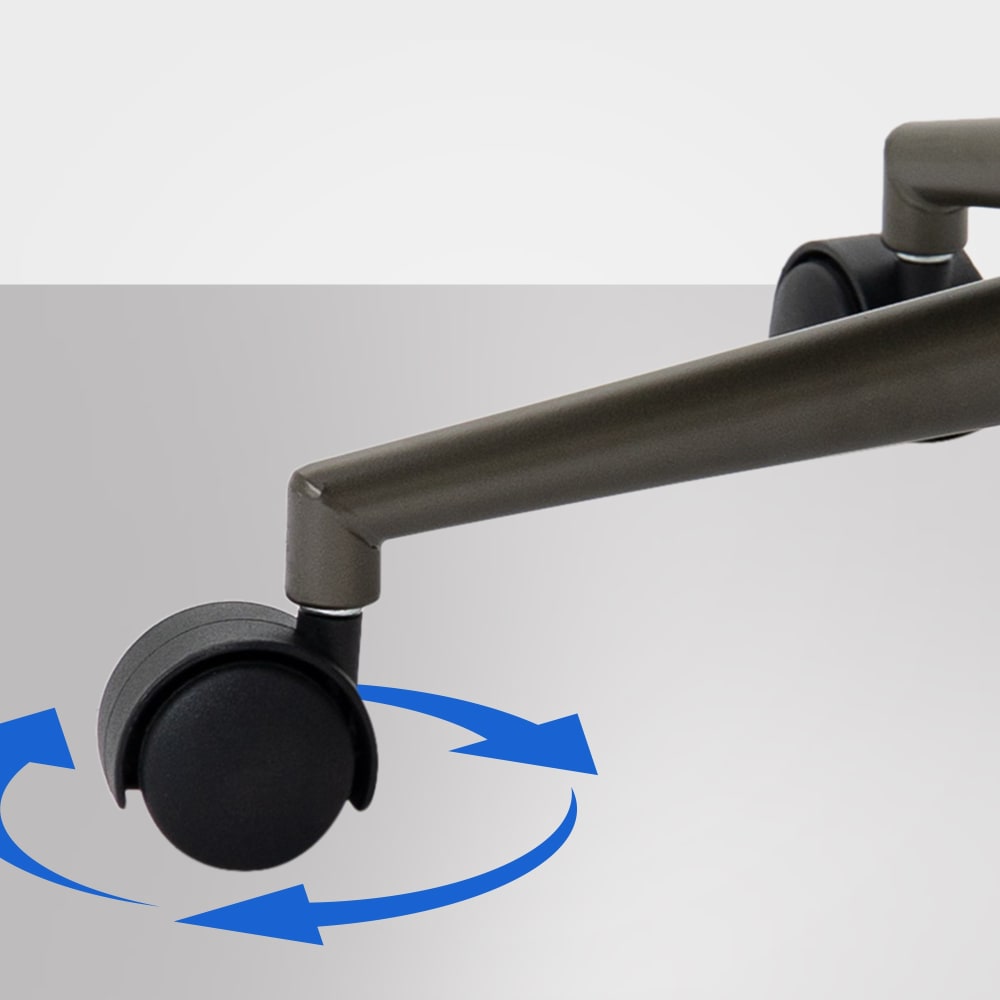 Fauteuil de bureau CLP Pocatello noir en similicuir patiné avec accoudoirs — vue 7