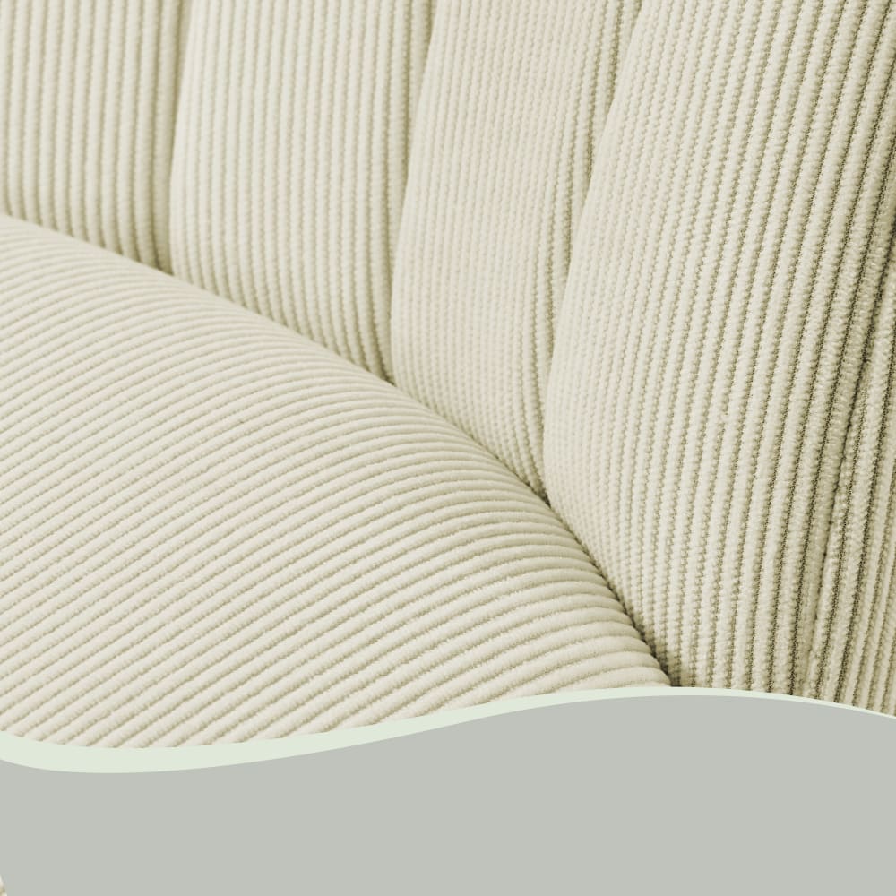 Chaise de bureau SONGMICS beige café pivotante sans accoudoirs, avec roulettes — vue 4