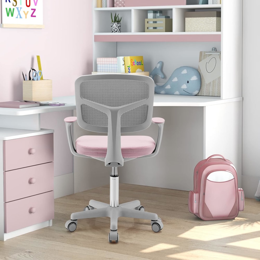 Chaise de bureau enfant Giantex avec assise pivotante et dossier en maille — vue 2