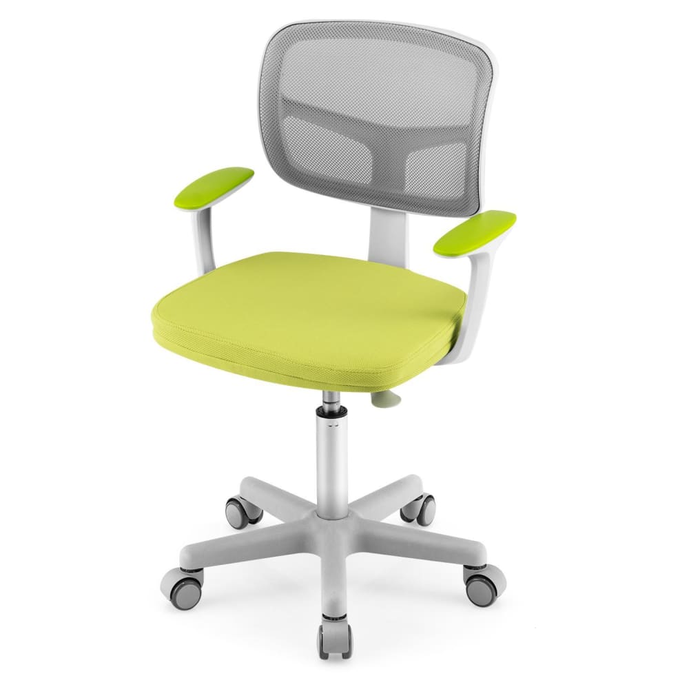 Chaise de bureau enfant Giantex jaune avec assise réglable et dossier en maille