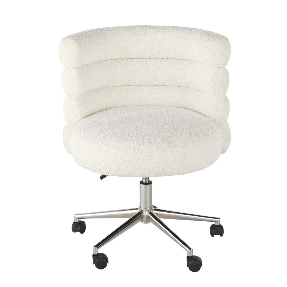 Chaise NEWBURY Maisons du Monde à bouclettes écrues pour bureau — vue 2