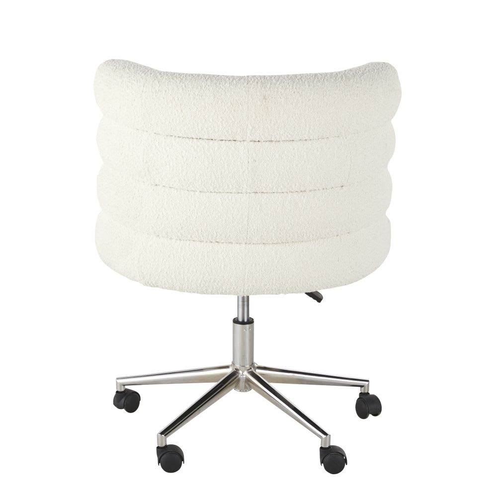 Chaise NEWBURY Maisons du Monde à bouclettes écrues pour bureau — vue 5