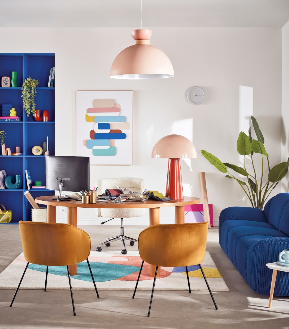 Chaise NEWBURY Maisons du Monde à bouclettes écrues pour bureau — vue 8