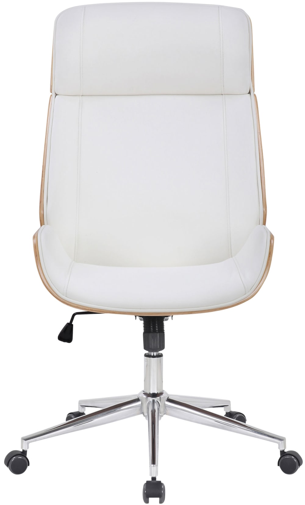 Chaise de bureau Varel pivotante avec dossier haut et piétement métallique chromé — vue 2