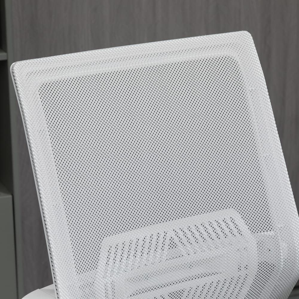 Chaise de bureau réglable Vinsetto grise et blanche avec dossier en maille — vue 5