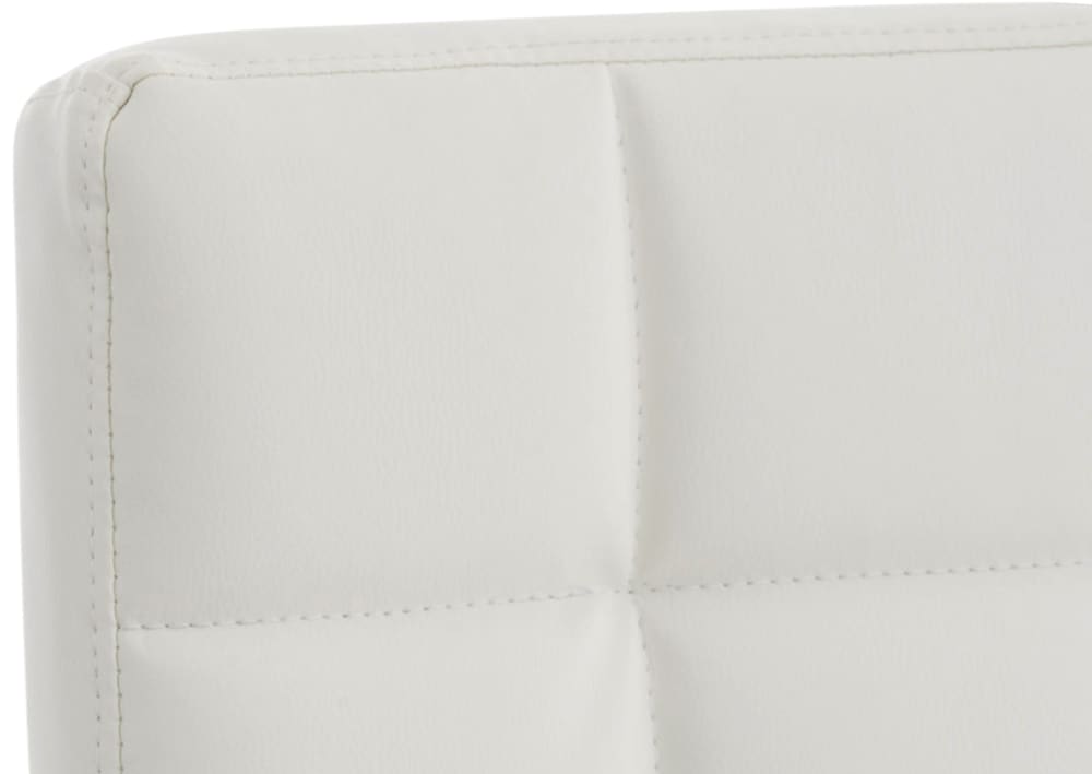 Fauteuil de bureau CLP Deli V2 blanc avec assise rembourrée et roulettes — vue 3