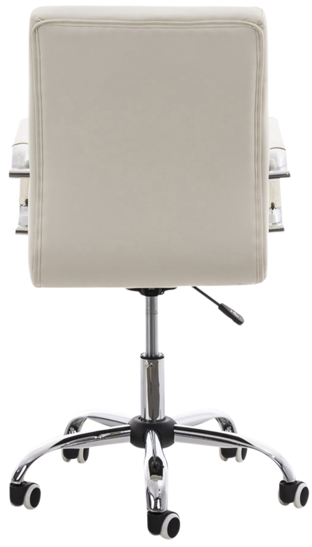 Fauteuil de bureau CLP Deli V2 blanc avec assise rembourrée et roulettes — vue 5