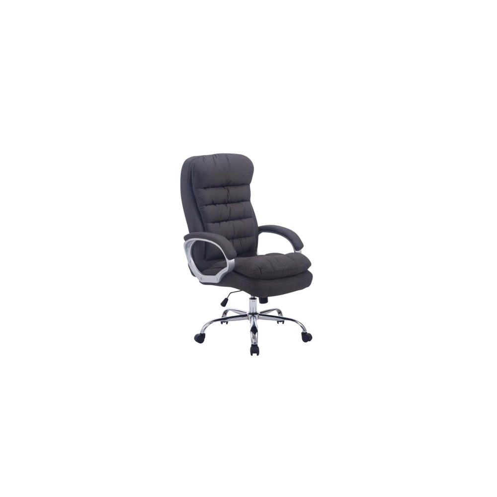 Fauteuil de bureau Big Vancouver en tissu gris foncé avec accoudoirs rembourrés