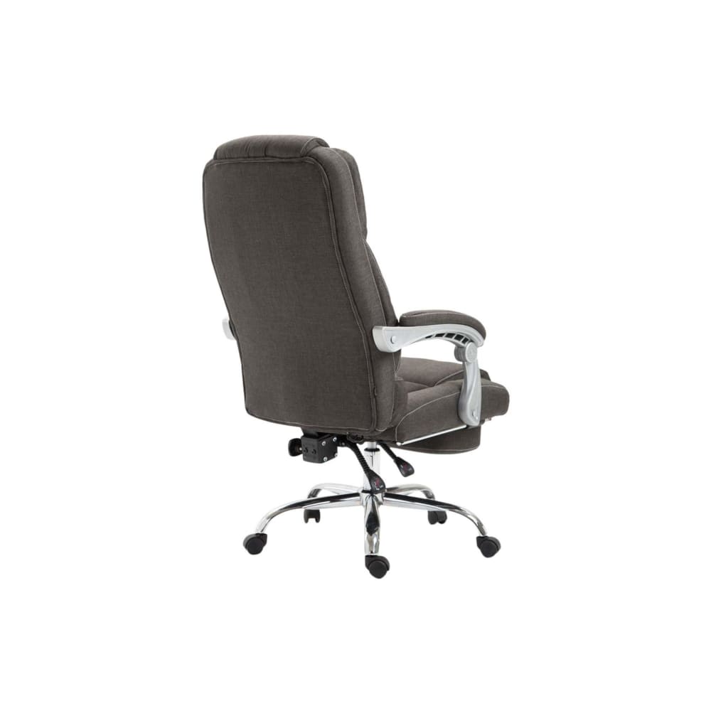 Fauteuil de bureau Pacific gris foncé avec repose-pieds intégré et piètement chromé — vue 5