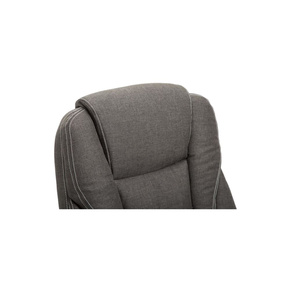 Fauteuil de bureau Pacific gris foncé avec repose-pieds intégré et piètement chromé — vue 6