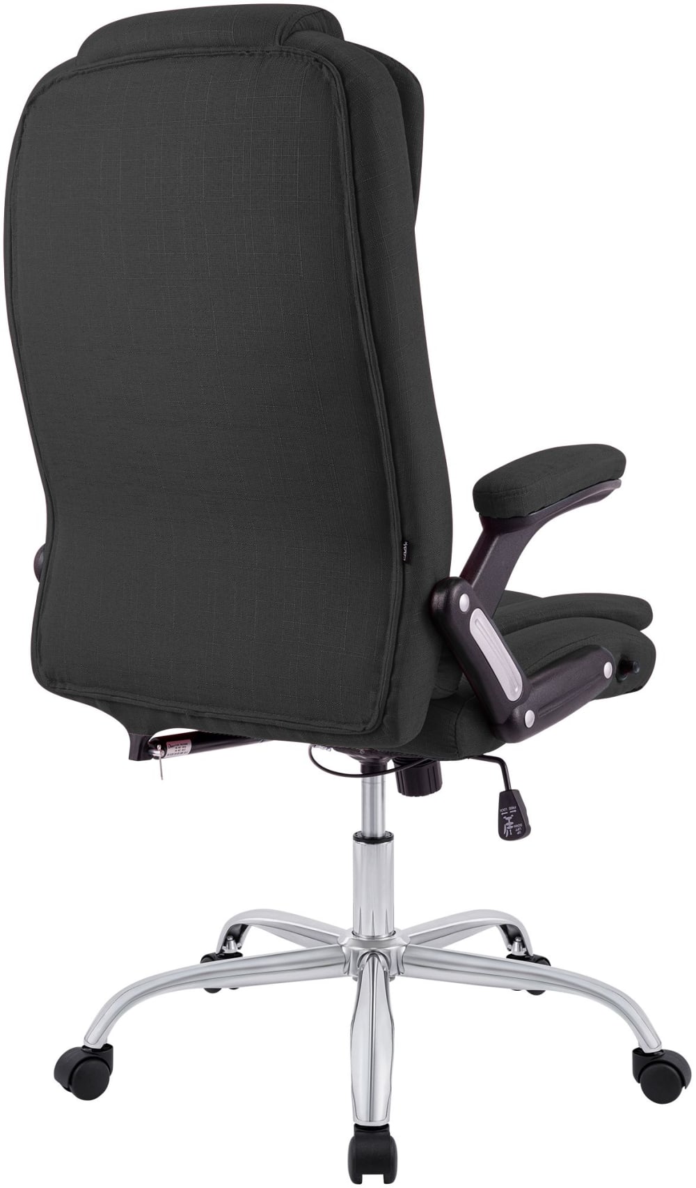 Chaise de bureau Thor CLP en tissu gris foncé avec piètement chromé — vue 5