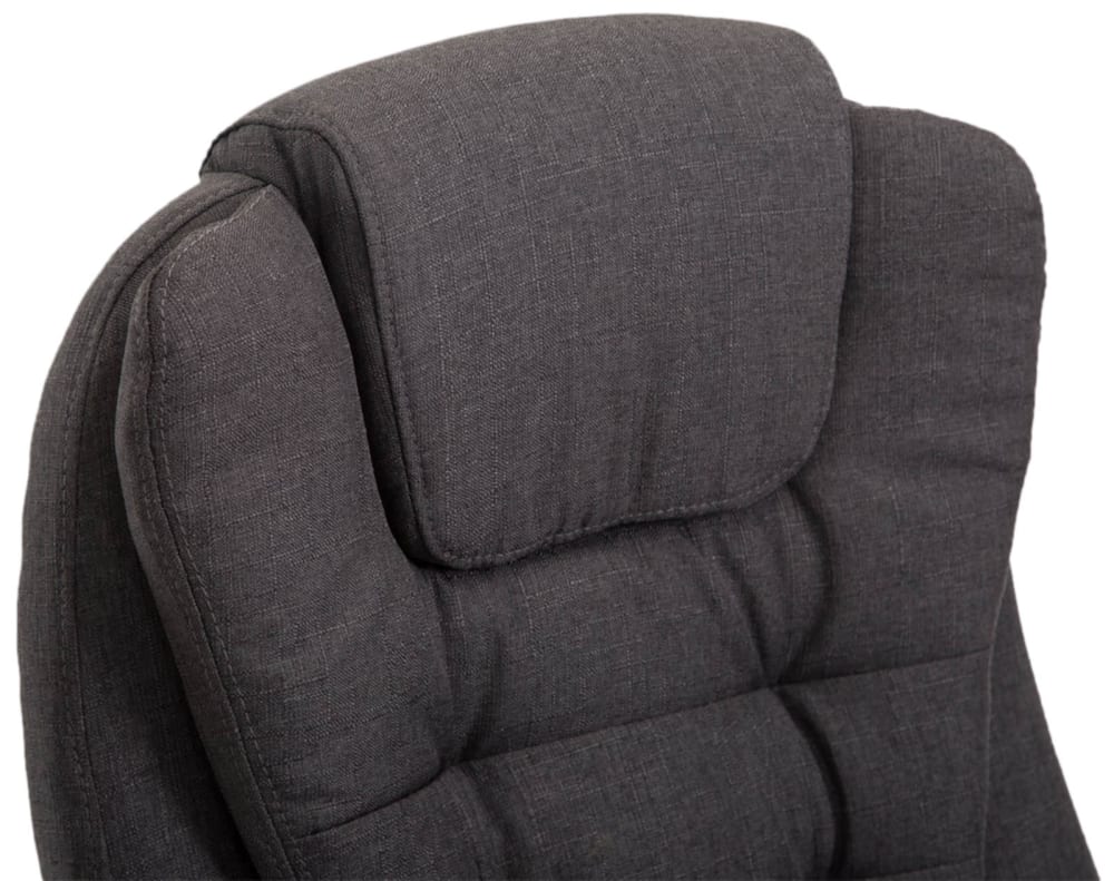 Chaise de bureau Thor CLP en tissu gris foncé avec piètement chromé — vue 7