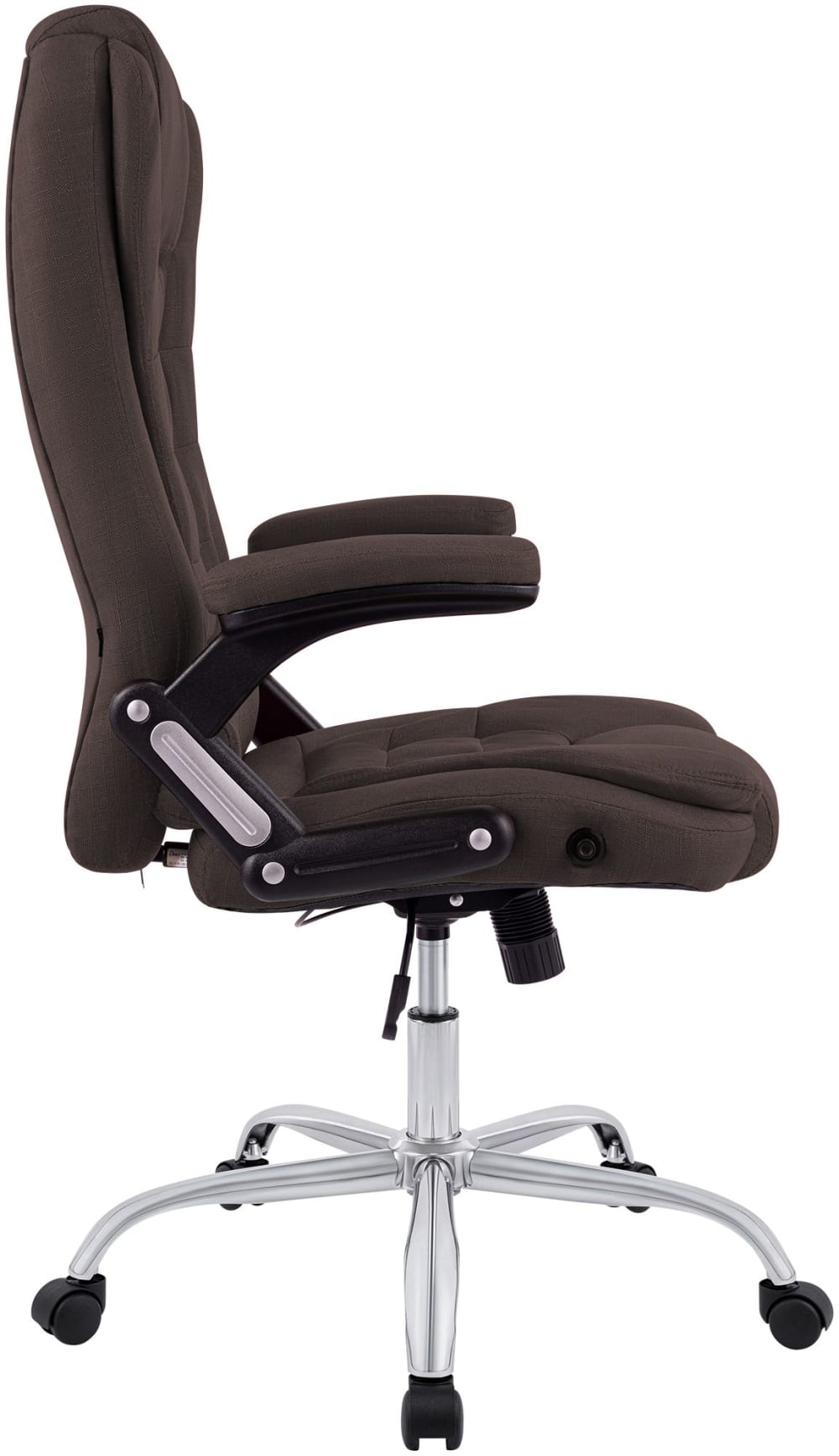 Chaise de bureau Thor CLP marron avec dossier inclinable et piètement chromé — vue 4