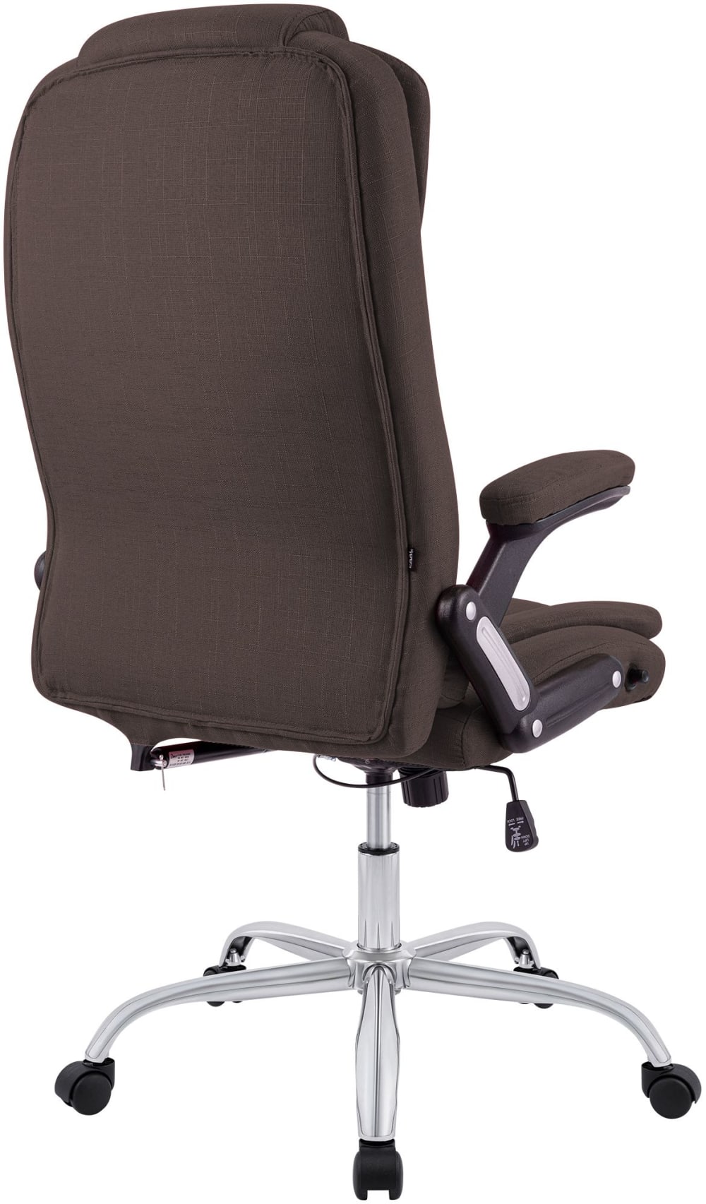 Chaise de bureau Thor CLP marron avec dossier inclinable et piètement chromé — vue 5