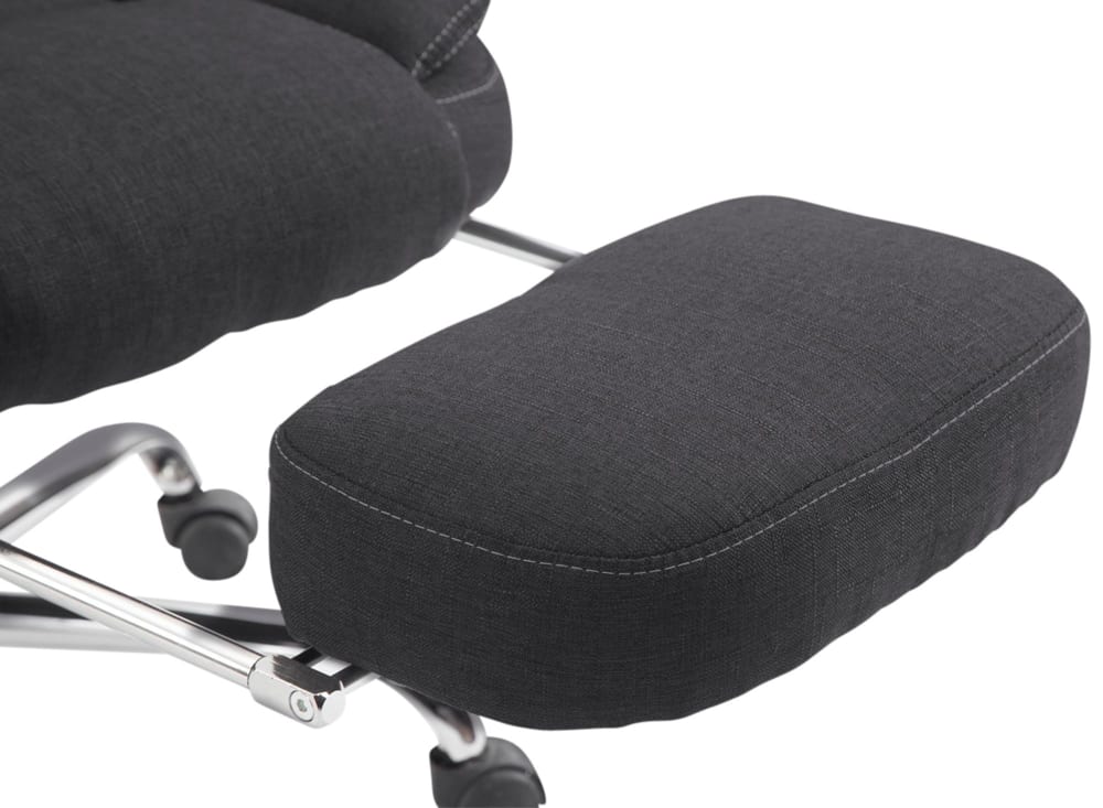 Chaise de bureau Castle CLP noire avec accoudoirs et repose-pieds intégré — vue 5