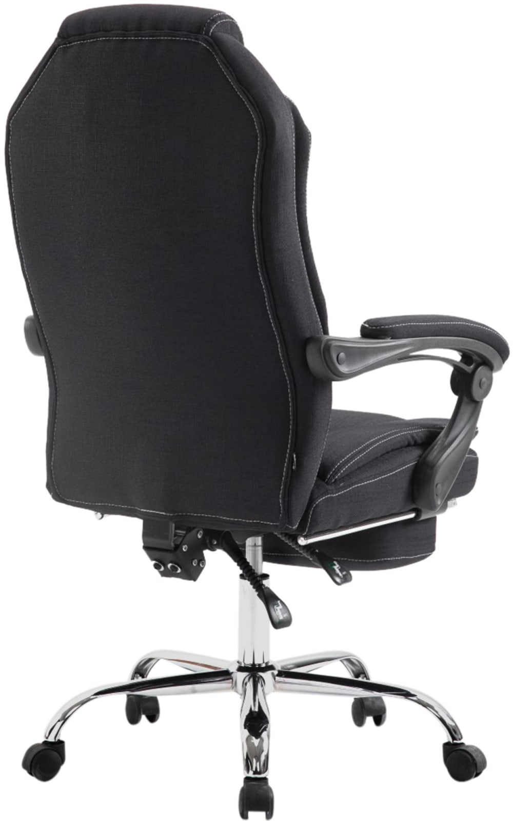 Chaise de bureau Castle CLP noire avec accoudoirs et repose-pieds intégré — vue 7