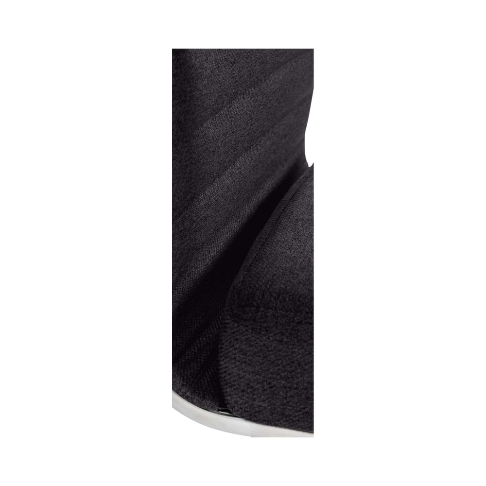 Chaise de bureau CLP Amadora noire en tissu, avec accoudoirs et piètement chromé — vue 9