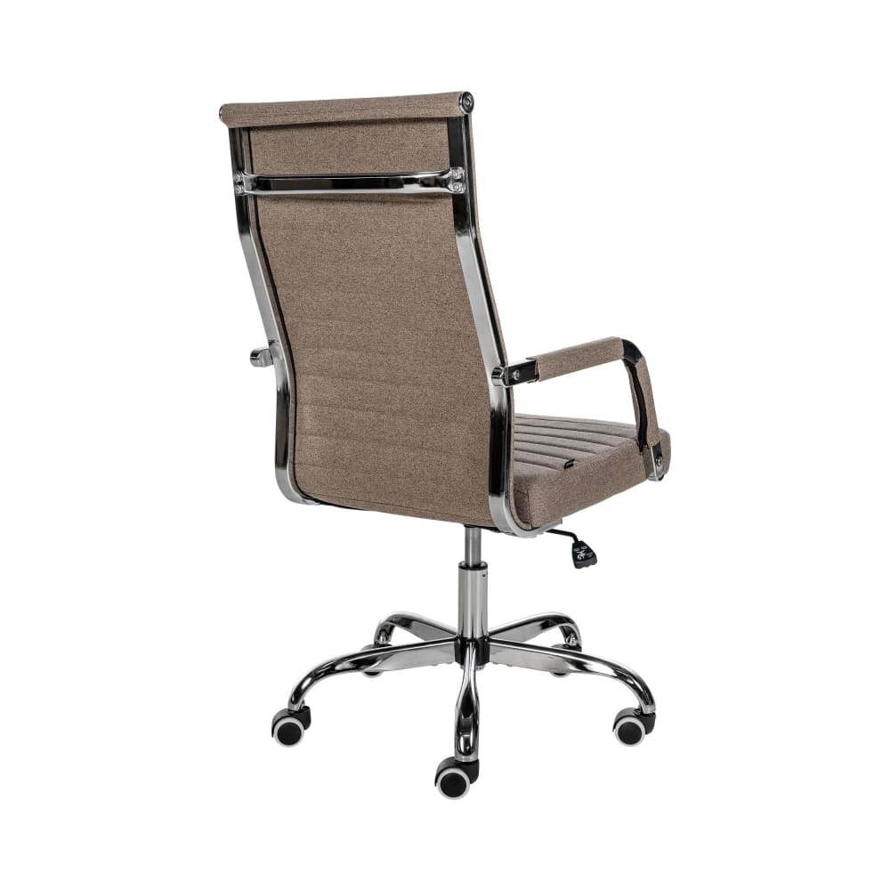 Chaise de bureau CLP Amadora en tissu taupe, pivotante et réglable — vue 5